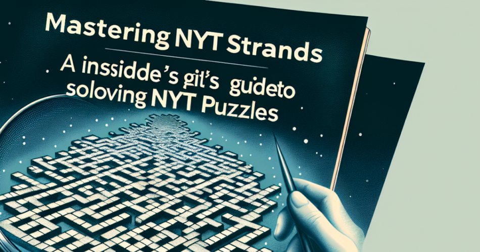 Mastering NYT Strands: An Insider's Guide to Solving NYT Puzzles